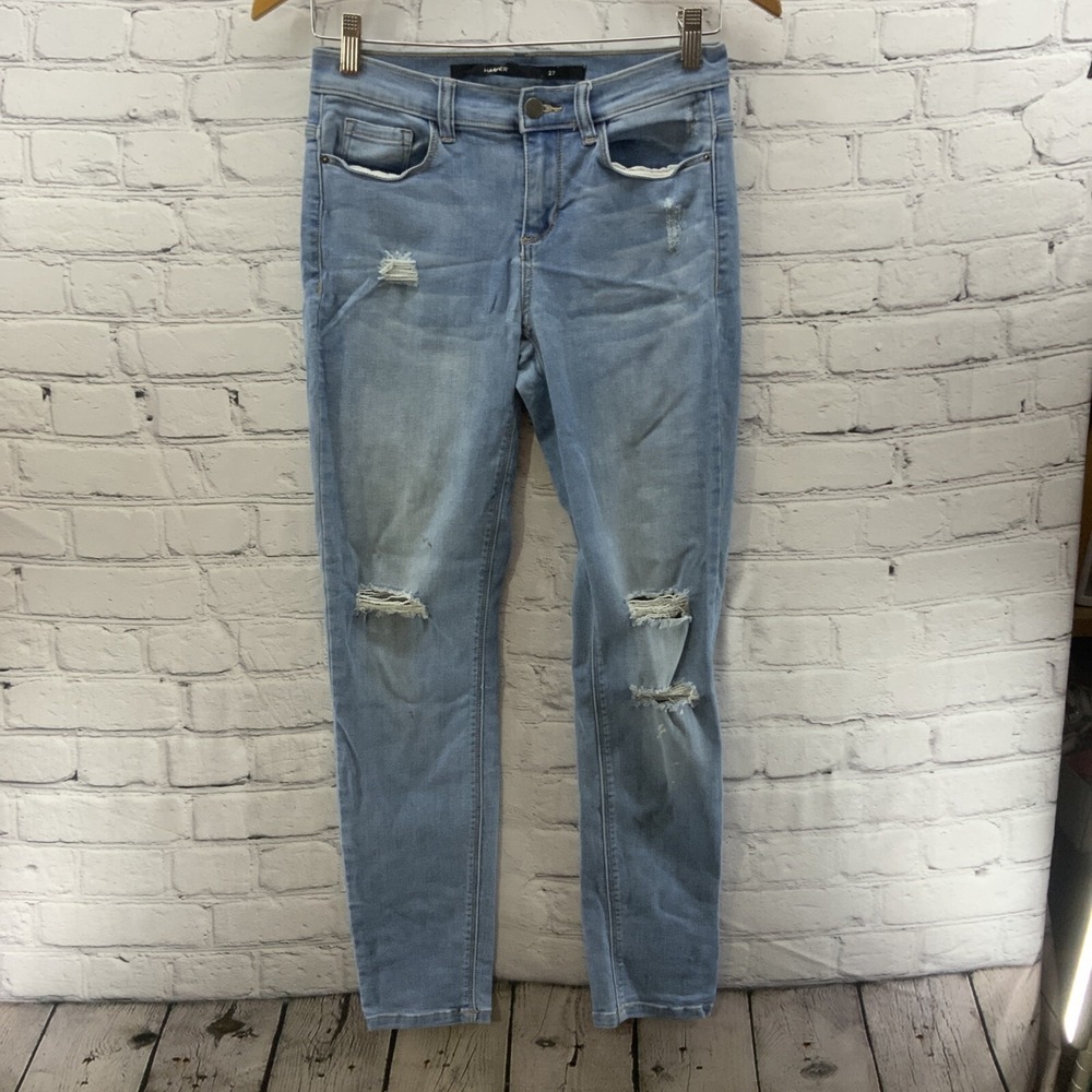 Harper Blue Jeans Womens Sz 27 Skinny Light‎ Wash